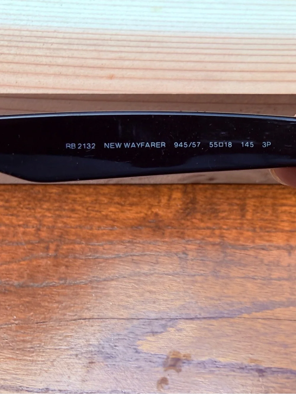 Ray-Ban New Wayfarer RB2132 945/57 Honey Polarized Sunglasses 55mm